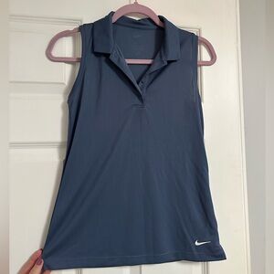 Nike Women's Dark Blue Sleeveless Tank Top